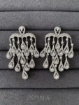 Fancy Chandelier Earrings - Rhodium White Gold