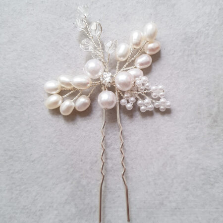 Dresshaus Branches Hairpin Set - White Silver (3 pcs)