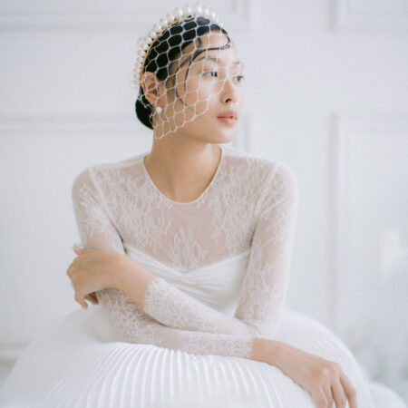 Baroque Ornament Pearl Headband - Gold