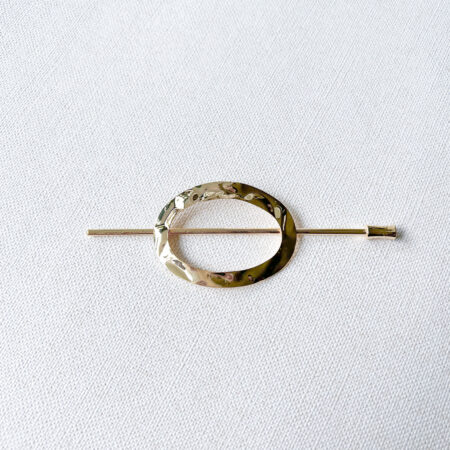 Oval Cuff and Hairpin Set - 18k Yellow Gold (2 pcs)