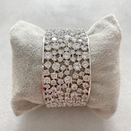 Luxe Bangle - Rhodium White Gold