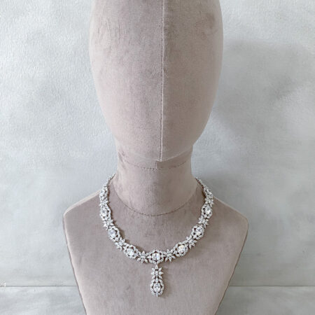 Moroccan Princess Necklace - Rhodium White Gold