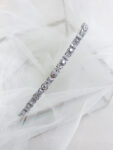 Princess Round Halo Headband - Rhodium White Gold