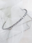Marquise Halo Princess Headband - Rhodium White Gold