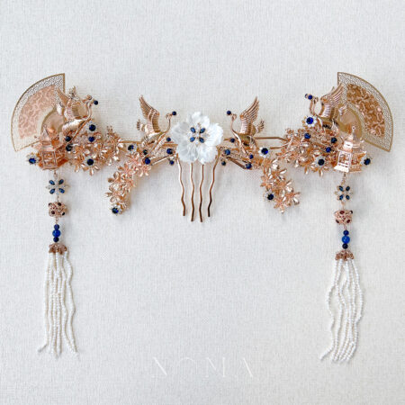 Flying Crane Bouquet Set - Gold, Sapphire (3 pcs)
