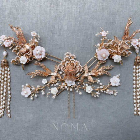 Phoenix Blossom Set - Gold, Pink (3 pcs)