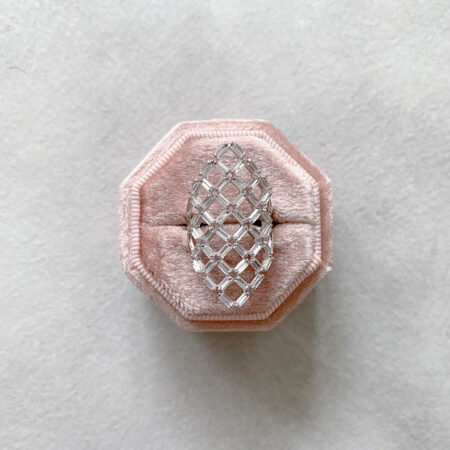 Fence Ring - Rhodium White Gold