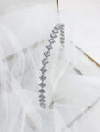 Princess Halo Row Headband - Rhodium White Gold
