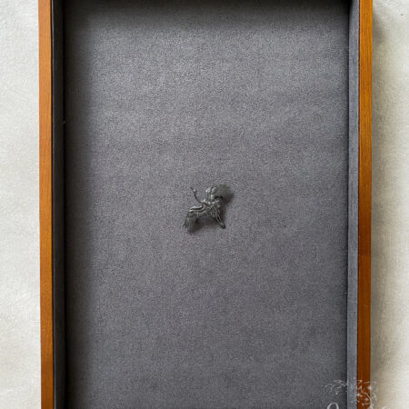 Flying Crane Brooch - Black Rhodium