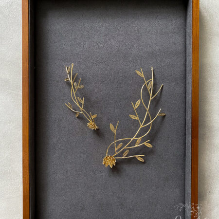 Rustic Lotus Hairpiece Pair - 18k Yellow Gold (1 pair)