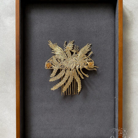 Yin and Yang Phoenix Comb - 18k Yellow Gold