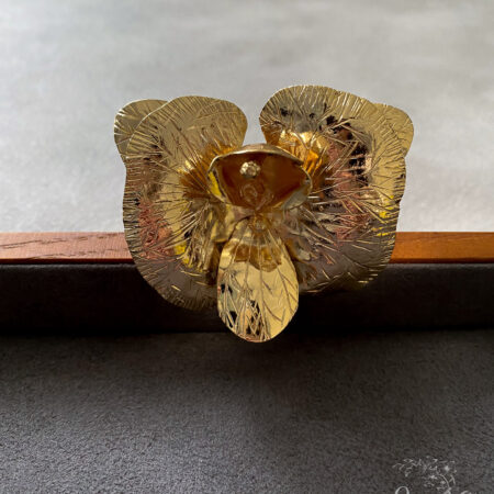 Orchid Bangle - 18k Yellow Gold