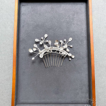 Bubbly Haircomb - Unplated Silver