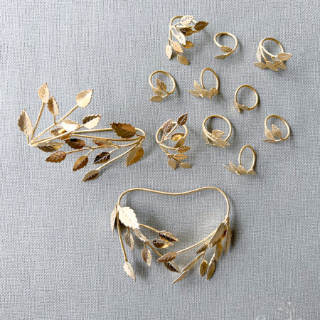Athens Leaves Handcuff Set - Doff Gold (12 pcs)