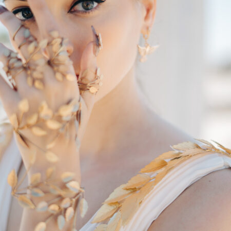 Athens Leaves Shoulder Piece Pair - Doff Gold (1 pair)