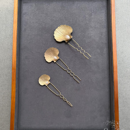 Sea Shell Hairpin Set - Doff Gold (3 pcs)