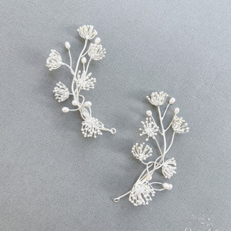 Dandelion Hairvine Pair - Doff Silver (1 pair)