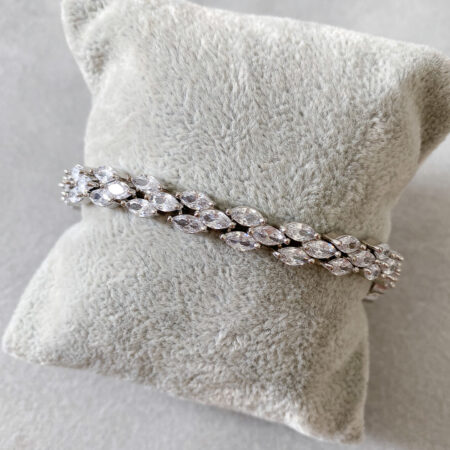 Marquise Arrow Bracelet - Rhodium White Gold