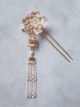 Pagoda Pink Hairpin - Gold (Right)