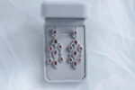 Extraordinaire Earrings - Rhodium White Gold, Ruby