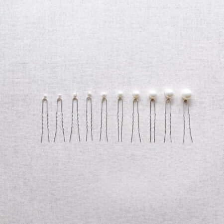 Pearl Hairpin Mix Set - White Silver (10 pcs)