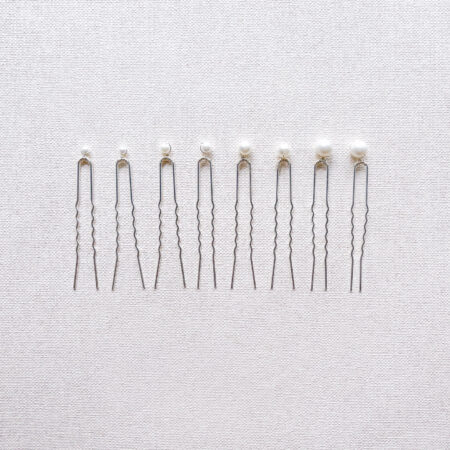 Pearl Hairpin Small Set - White Silver (10 pcs)
