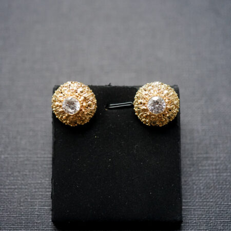 Kartini Earrings - 18k Yellow Gold, White Diamond