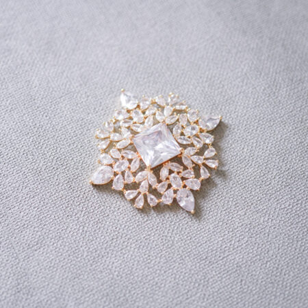 Rectangular Brooch - 18k Yellow Gold