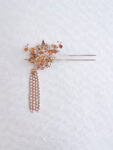 CHN-202200081 – Flying Crane Pearl Blossom Hairpin – Gold – White – Right – C1