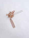 CHN-202200081 – Flying Crane Pearl Blossom Hairpin – Gold – White – Right – C1