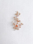 Oriental Floral Garden Side Hairvine - Gold, Pink