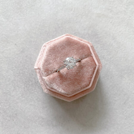 Round Solitaire 2 ct Ring - Rhodium White Gold