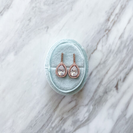 DIY Pear Bottom Earrings - 18k Rose Gold