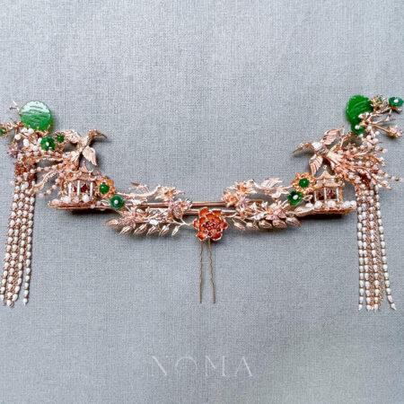 Flying Phoenix Jade Happiness Set - Gold (3 pcs)