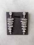 Fashion Runway Earrings - Rhodium White Gold