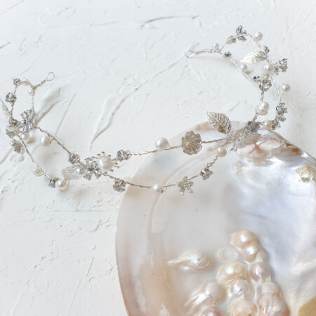 Twisting Vinery Headband - White Silver