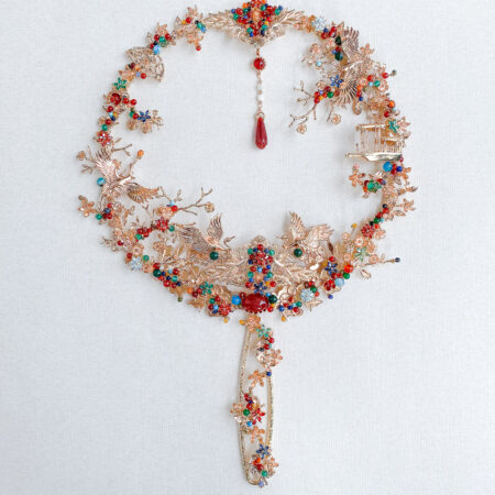 Crane Triangle Treasure Fan - Gold