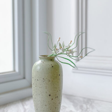 ET Embroidery Bamboo Leaves Hairpin - Gold, Green