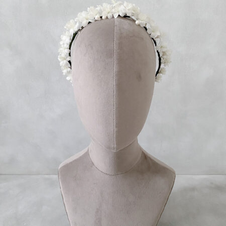 CC White Blossom Headband - White Silver, White
