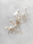 CC White Lily Hairpin Set - Gold, White (3 pcs)