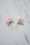CG First Bloom Hairpin Set - Gold, Pink (2 pcs)
