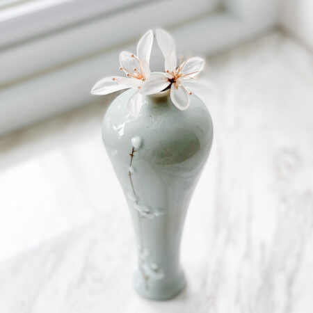 CG Single Orchid Pin Set - Gold, White (2 pcs)