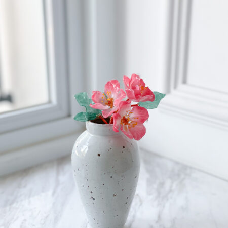 HS Hibiscus Bouquet Hairpin - Gold, Pink