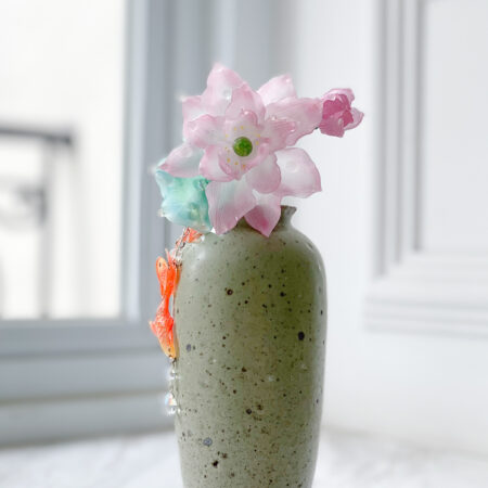 HS Lotus Pond Hairpin - Silver, Pink