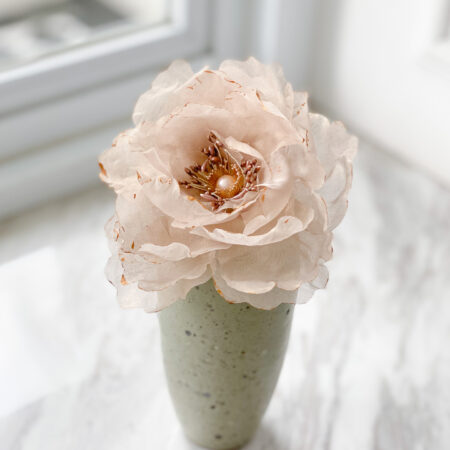 SS Nude Floral Brooch/Hairclip - Gold, Nude