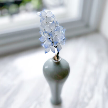 HS Blue Hydrangea Hairpin - Gold, Blue