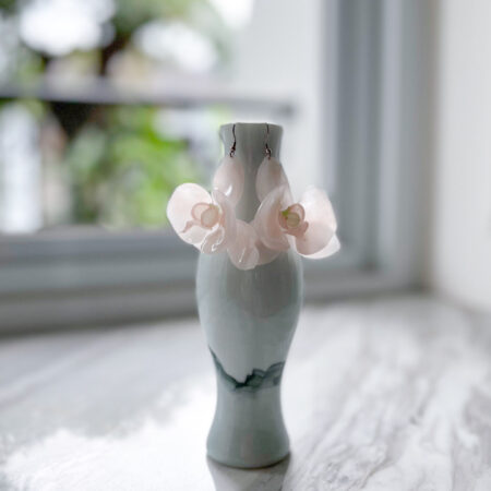 HS Blush Orchid Earrings - Gold, Pink