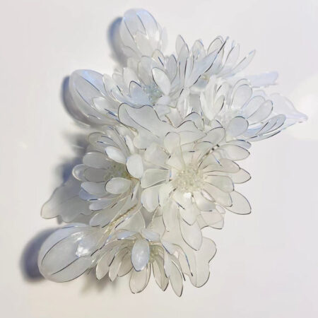 LR Peony Song Hairpin - White Silver, White