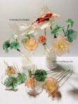 LR Swimming Koi Hairpin - Gold