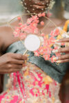 HS Ume Blossom Electric Fan - Gold, Coral
